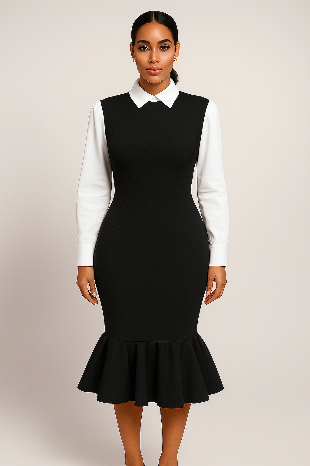 The Royal Savannah Ruffle Dress – Leopard & Satin Edition